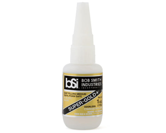 Bob Smith Industries Super-Gold+ Odorless Foam-Safe CA Glue (Medium) (1oz) (BSI139H)