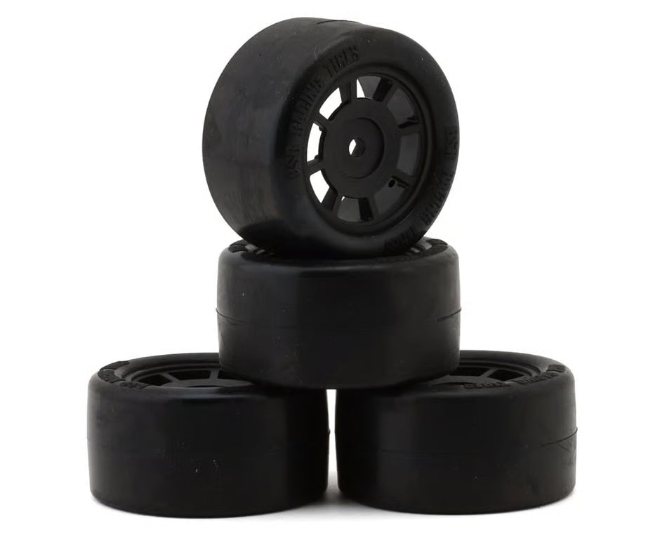 BSR RACING - 1/12 Race Radial Pre-Mounted Rubber Carpet Tires (4) (32 Shore) (BXRRR2032)