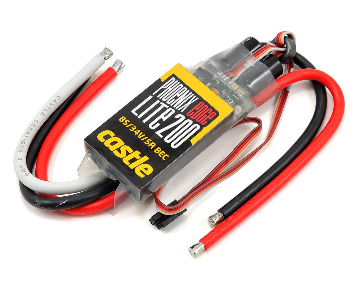 Castle Creations PHX Edg Lte 200 25V 200 AMP ESC w/5 AMP BEC (CSE010-0109-00)