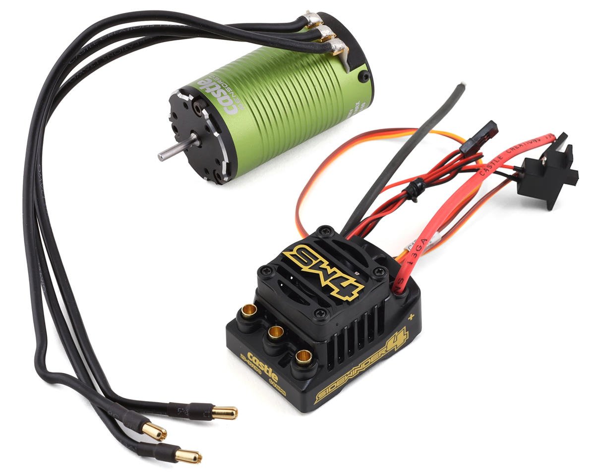 Castle Creations Sidewinder SW4 Waterproof 1/10 ESC/Motor Combo w/1412 (2100kV) (CSE010-0164-08)