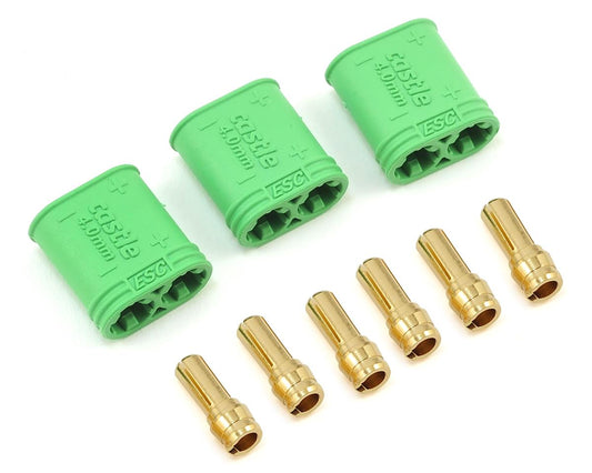 Castle Creations 4mm Polarized Bullet Connector Set (Male) (CSE011-0075-00)