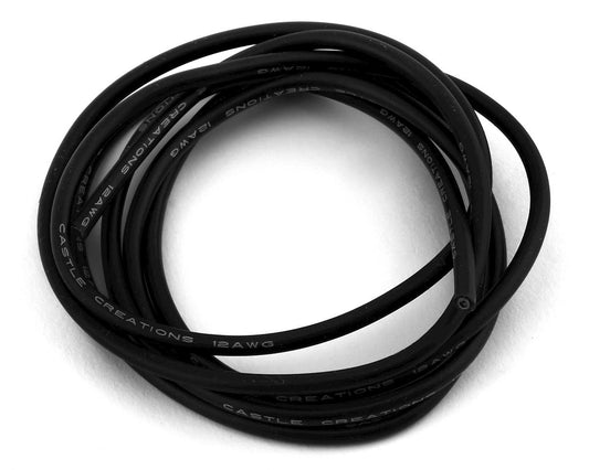 Castle Creations Silicone Coated Copper Wire (Black) (60") (12AWG) (CSE011-0143-00)