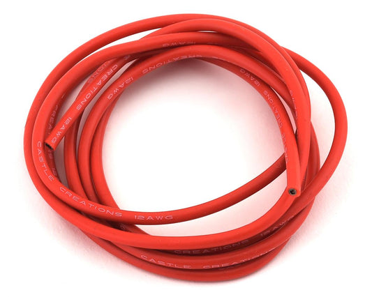 Castle Creations Silicone Coated Copper Wire (Red) (60") (12AWG) (CSE011-0144-00)