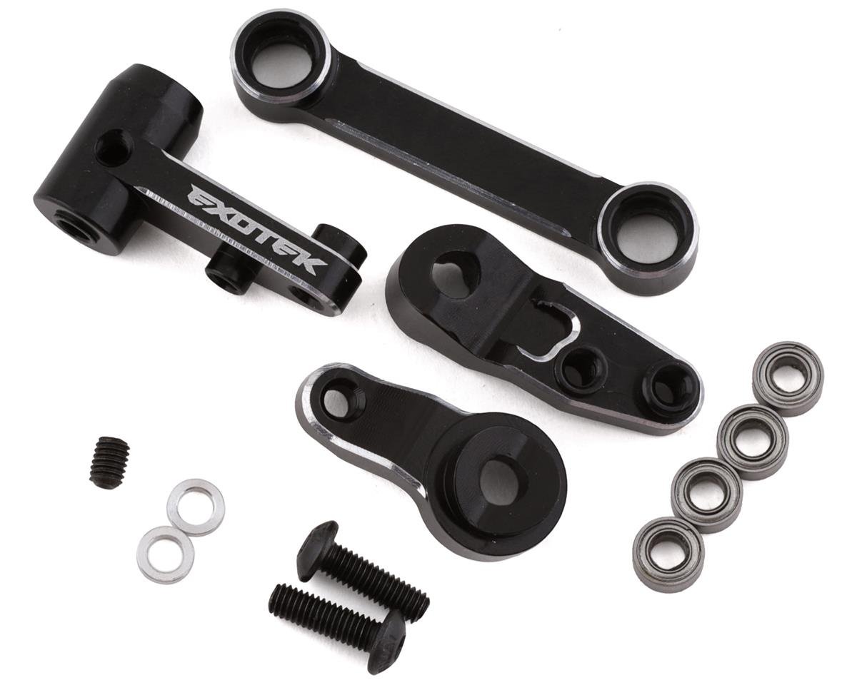 Exotek TLR 22S Drag HD Aluminum Steering Set (Silver/Black) (EXO2030)