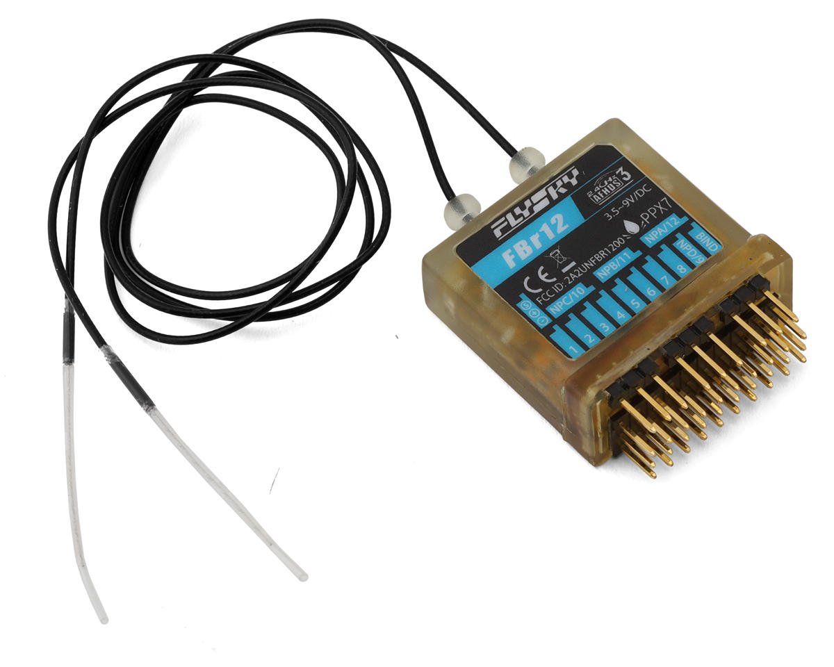 Flysky FBr12 12-Channel AFHDS3 2.4GHz ISM PPX7 Waterproof Marine Receiver (FSY-FBR12)