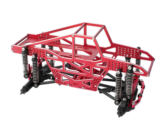 Furitek 1/24 Rampart CNC Machined Monster Truck Full Chassis Kit (Red) (FTK-FUR-2117)