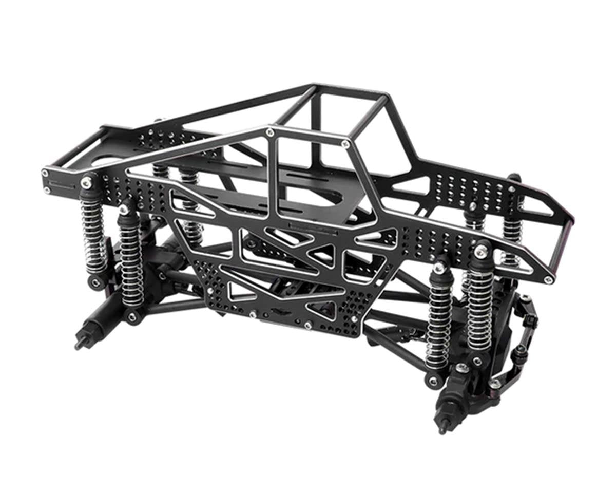 Furitek 1/24 Rampart CNC Machined Monster Truck Full Chassis Kit (Black) (FTK-FUR-2119)