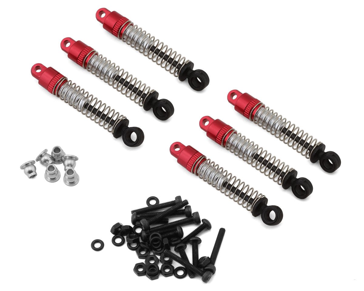 Furitek Cayman Pro 6x6 Aluminum Shocks (6) (Red) (FTK-FUR-2313)