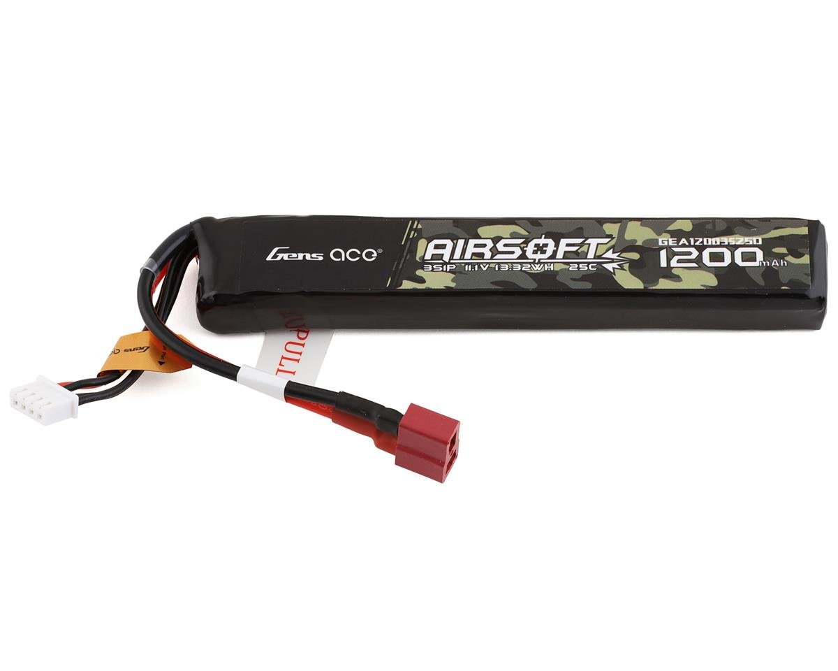 Gens Ace 3S 25C Airsoft LiPo Battery w/Deans Plug (11.1V/1200mAh) (GEA12003S25D)