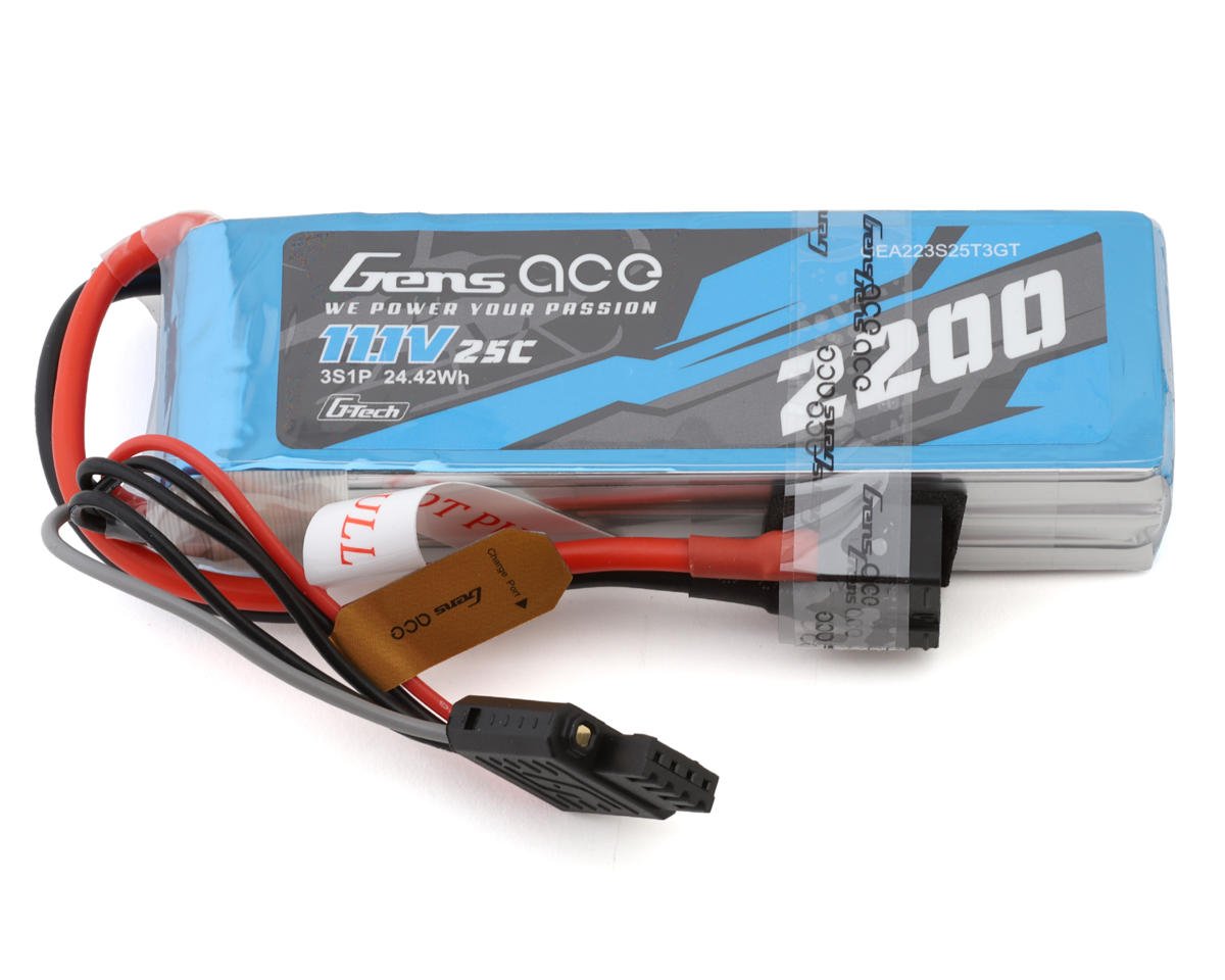 Gens Ace G-Tech Smart 3S LiPo Battery 25C (11.1V/2200mAh) w/Universal Connector (GEA223S25T3GT)
