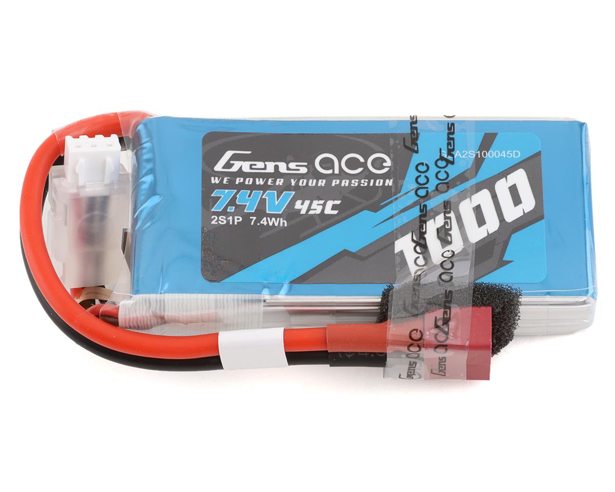 Gens Ace 2s LiPo Battery 45C (7.4V/1000mAh) (GEA2S100045D)
