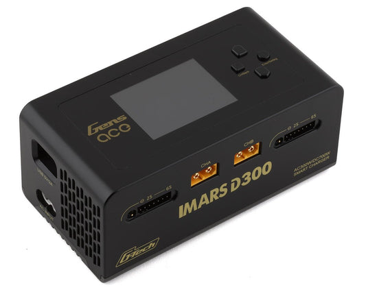 Gens Ace Imars D300 G-Tech Smart Dual AC/DC Charger (6S/16A) (Black) (GEA300WD300-UB)