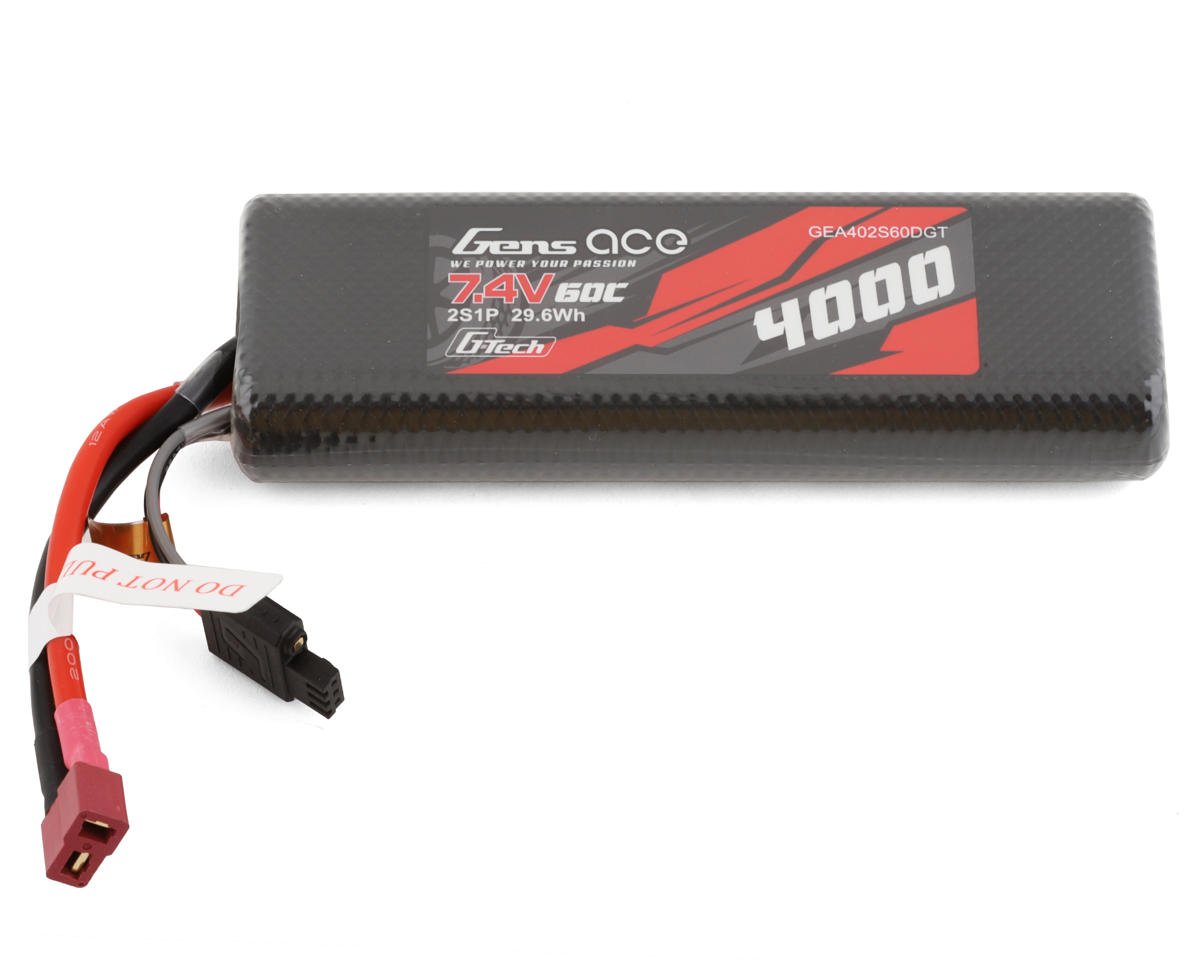 Gens Ace 2S G-Tech Smart LiPo Battery 60C (7.4V/4000mAh) w/T-Style Connector (GEA402S60DGT)