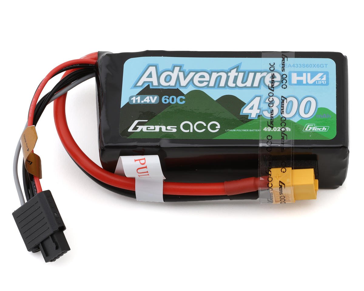 Gens Ace G-Tech Smart 3S LiHV Battery 60C (11.4V/4300mAh) (GEA433S60X6GT)