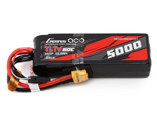 Gens Ace G-Tech Smart 3S LiPo Battery 60C (11.1V/5000mAh) w/XT60 Connector (GEA503S60SXGT)