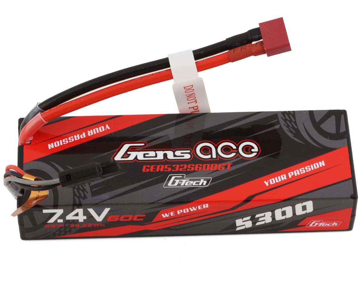 Gens Ace 2S G-Tech Smart LiPo Battery 60C (7.4V/5300mAh) w/T-Style Connector (GEA532S60DGT)