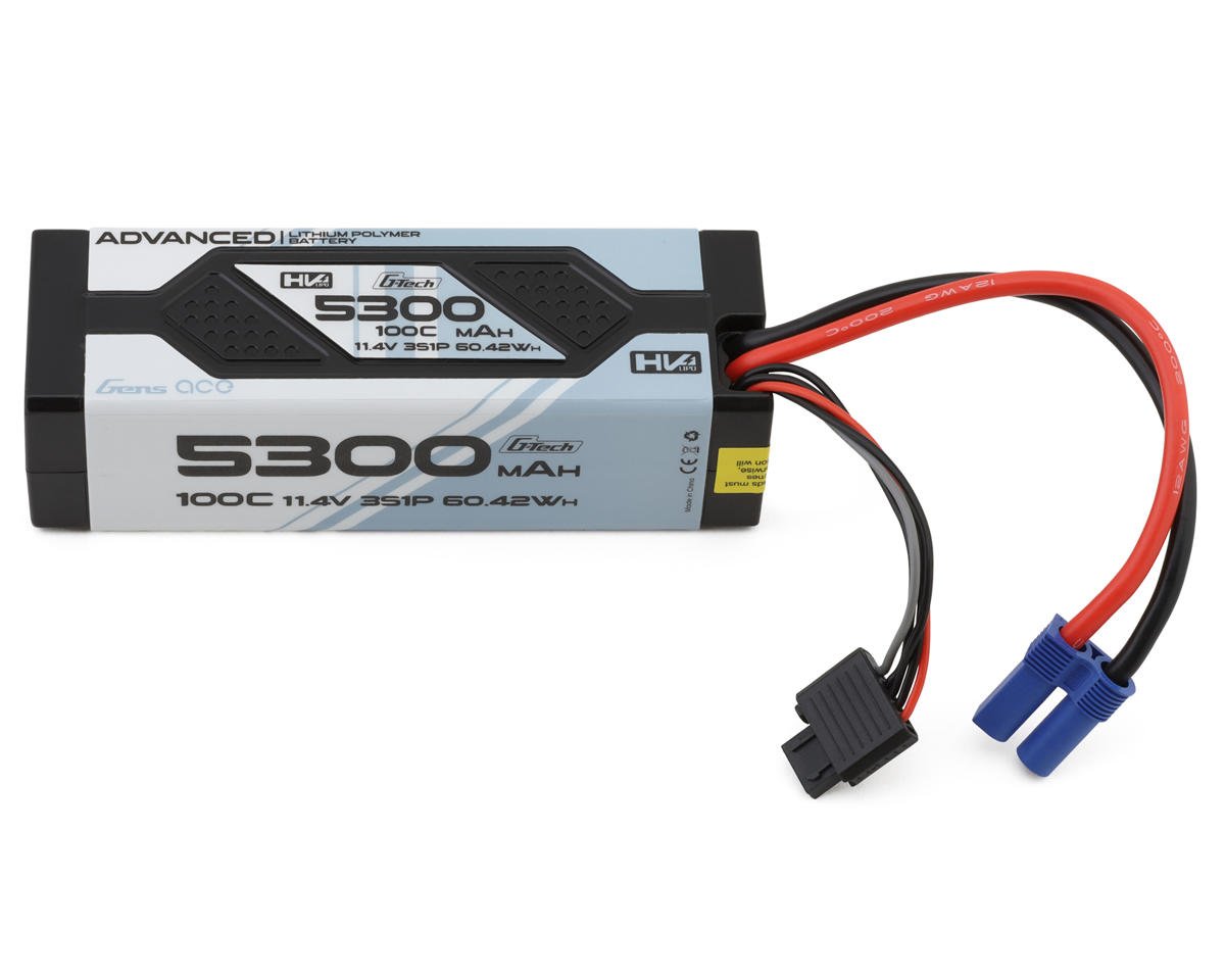 Gens Ace G-Tech Advanced Smart 3S LiHV Battery 100C  (11.4V/5300mAh) w/EC5 (GEA533S10E5GT)