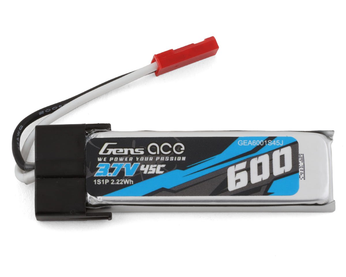 Gens Ace 1S LiPo Battery 45C (3.7V/600mAh) (GEA6001S45J)