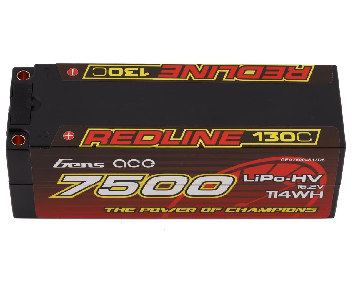 Gens Ace 4s LiHV LiPo Battery 130C w/5mm Bullets & T-Style Adapter (GEA75004S13D5)