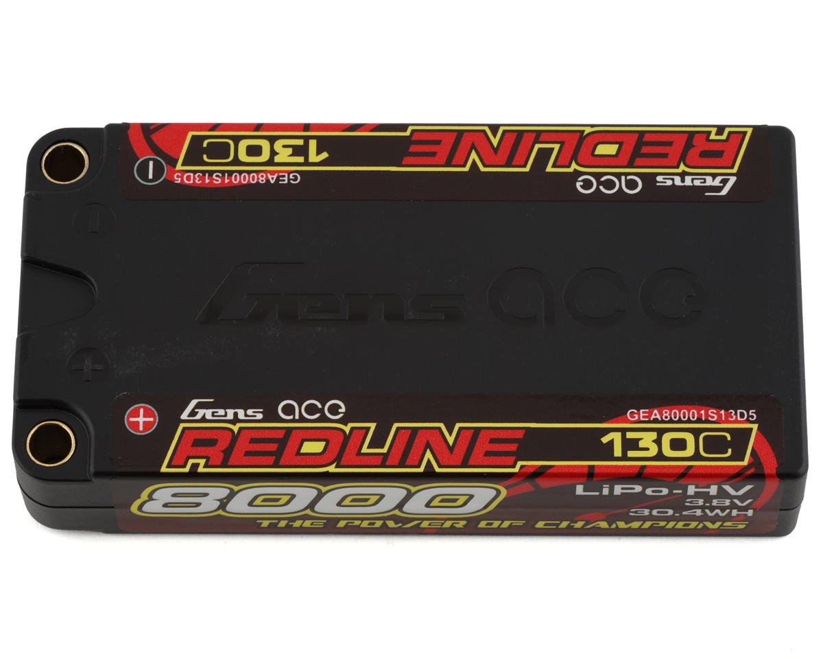 Gens Ace Redline 1S LiHV LiPo LCG Battery 130C (3.8V/8000mAh) (GEA80001S13D5)