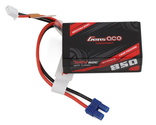 Gens Ace 2S LiPo Battery 60C (7.4V/850mAh) (GEA8502S60E2)