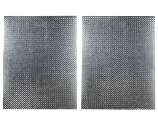 Hot Racing Aluminum Scale Diamond Plate Sheet (Silver) (2) (22x28cm) (HRAACC1808DP)