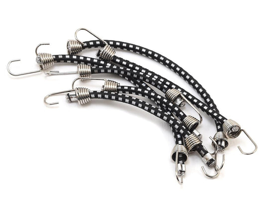 Hot Racing 1/10 Scale Bungee Cord Set (Black/White) (6) (HRAACC468C01)