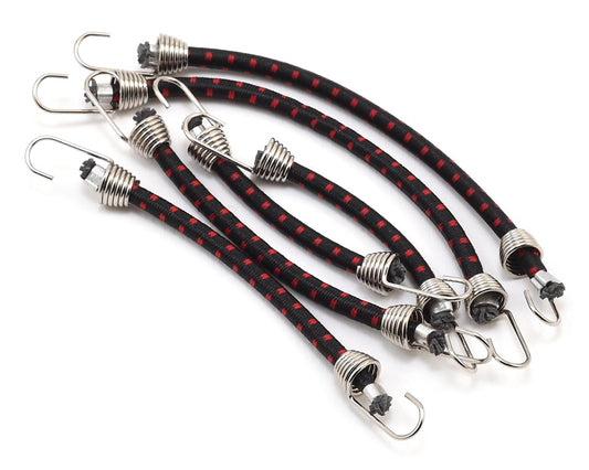 Hot Racing 1/10 Scale Bungee Cord Set (Black/Red) (6) (HRAACC468C02)