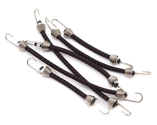 Hot Racing 1/10 Scale Bungee Cord Set (Black/Red) (6) (HRAACC468C21)