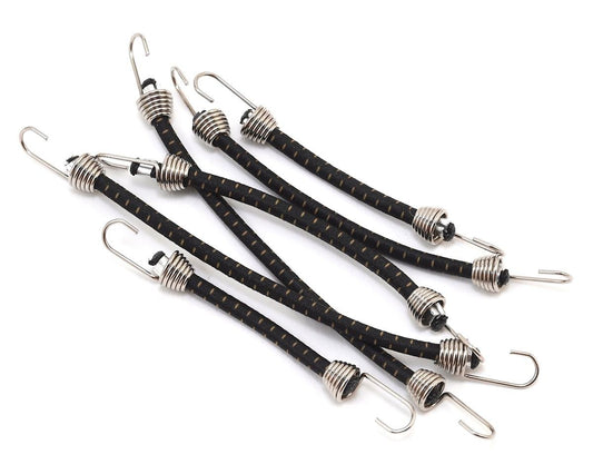 Hot Racing 1/10 Scale Bungee Cord Set (Black/Tan) (6) (HRAACC468C41)