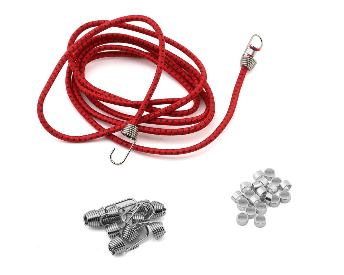 Hot Racing 1/10 Bungee Cord Kit (Red/Black) (HRAACC468K12)
