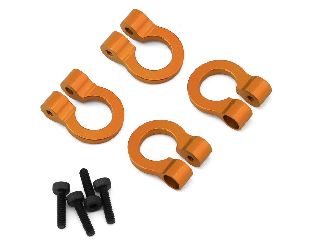 Hot Racing 1/10 Aluminum Tow Shackle D-Rings (Orange) (4) (HRAACC80803)