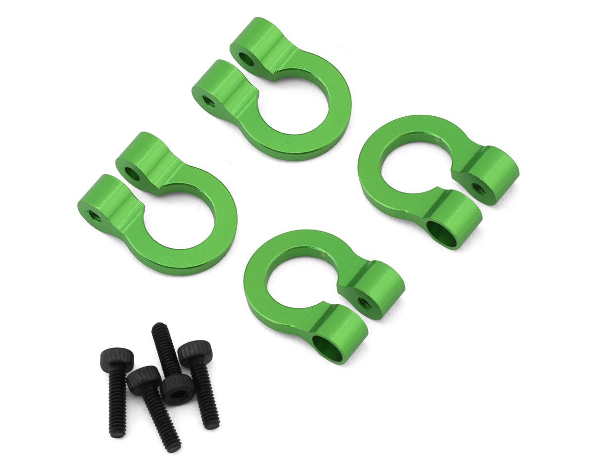 Hot Racing 1/10 Aluminum Tow Shackle D-Rings (Green) (4) (HRAACC80805)