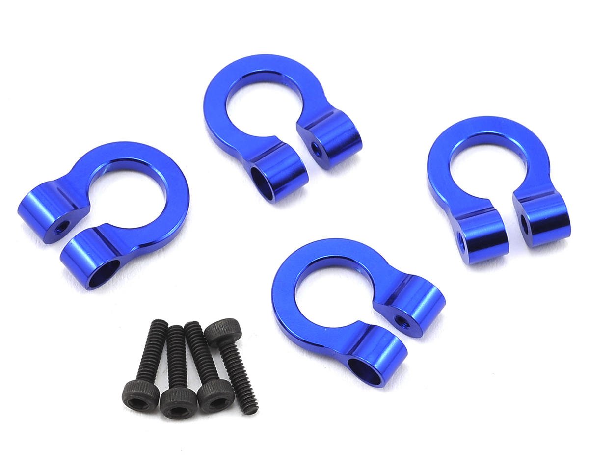 Hot Racing 1/10 Aluminum Tow Shackle D-Rings (Blue) (4) (HRAACC80806)