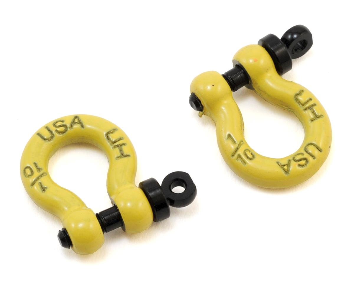 Hot Racing 1/10 Scale Aluminum D-Rings (Yellow) (2) (HRAACC808X04)
