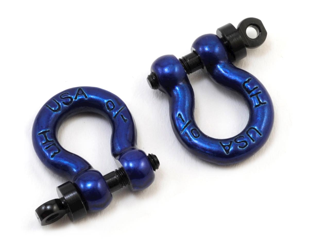 Hot Racing 1/10 Scale Aluminum D-Rings (Blue) (2) (HRAACC808X06)