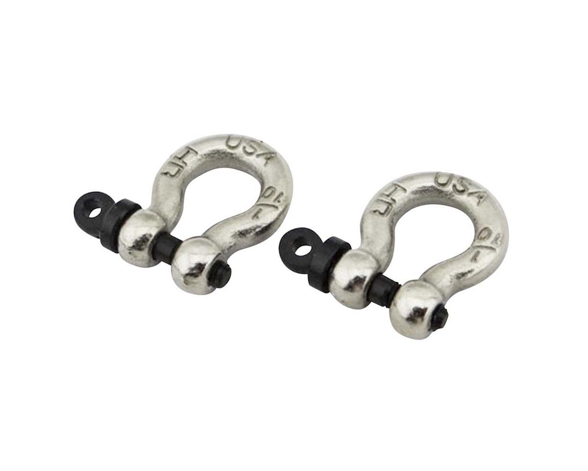 Hot Racing 1/10 Scale Aluminum Tow Shackle D-Rings (2) (Chrome) (HRAACC808X08)