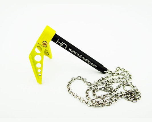 Hot Racing 1/10 Portable Fold Up Winch Anchor (Yellow/Black) (HRAACC838F04)