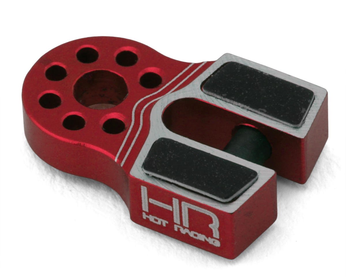 Hot Racing Aluminum Winch Flat Link Block (Red) (HRAACC839F02)