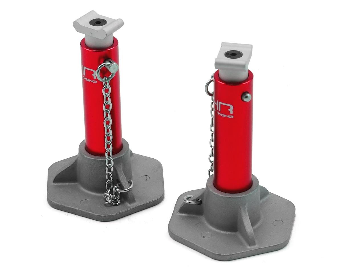 Hot Racing 1/10 Aluminum Jack Stands (Red) (HRAACC83J02)