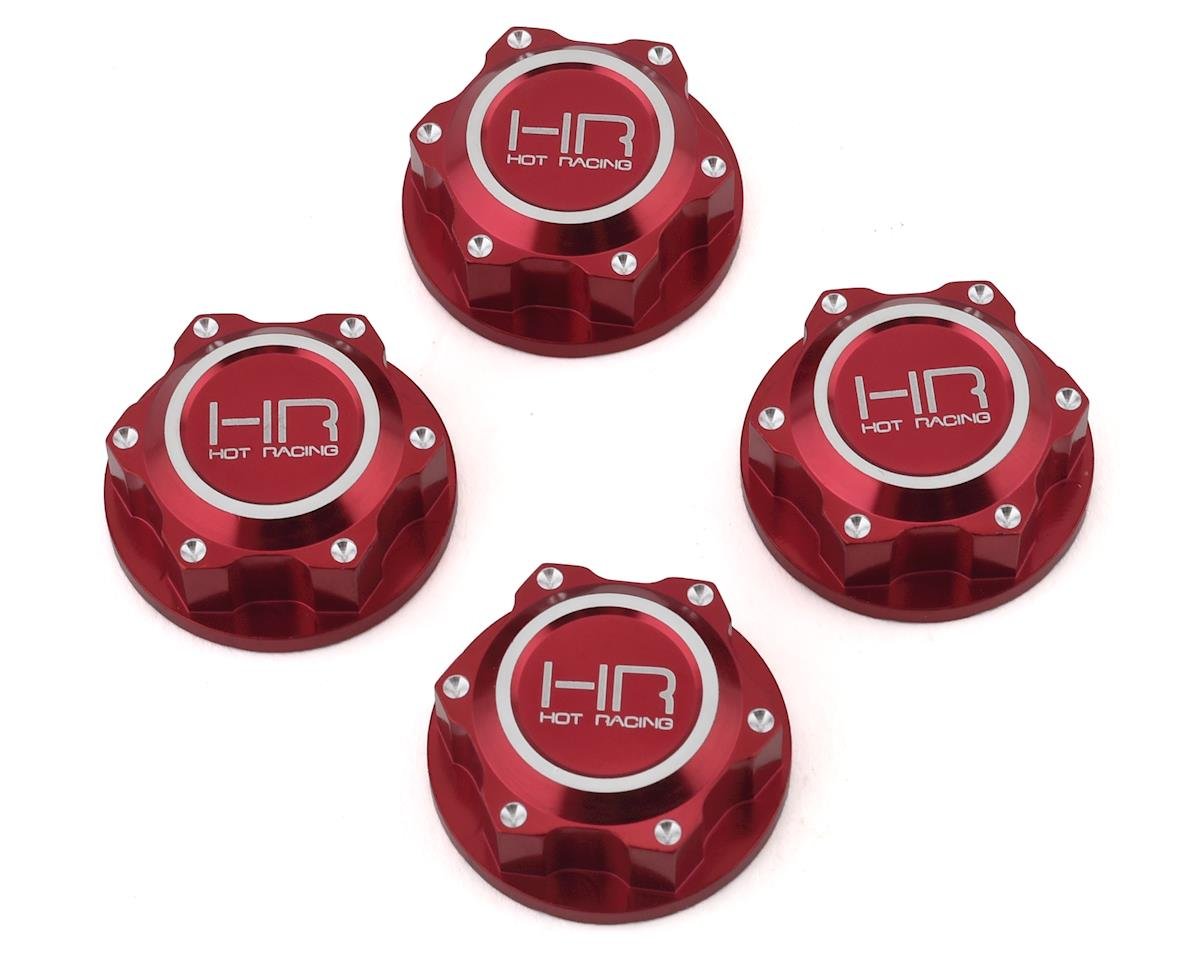 Hot Racing Arrma Kraton 8S 24mm Serrated Dirt Shield Wheel Nuts (Red) (4) (HRAAFE10M02)
