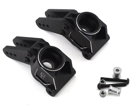 Hot Racing Kraton/Outcast 8S Triple Bearing Support Rear Hubs (Black) (2) (HRAAFE22M01)