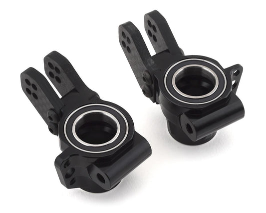 Hot Racing Kraton/Outcast Aluminum "HD Bearings" Rear Axle Carriers (Black) (2) (HRAAON22M01)