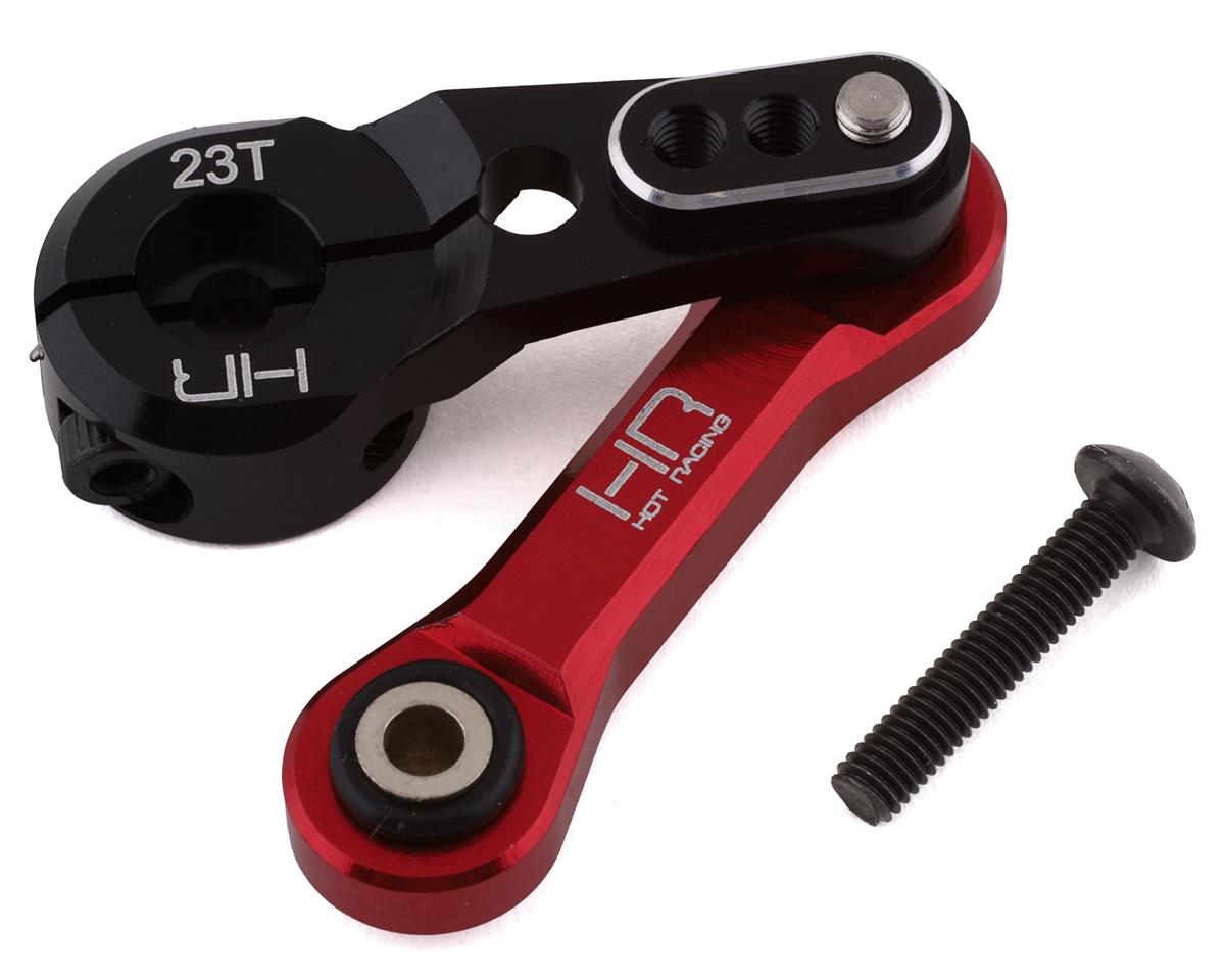 Hot Racing Arrma 6S Aluminum Fixed Link Steering Servo Arm (Black) (23T) (HRAAON48SH23)