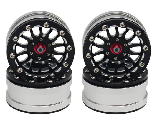 Hot Racing 1.9" Aluminum A Type Beadlock Wheels (4) (HRABLW19SLA01)