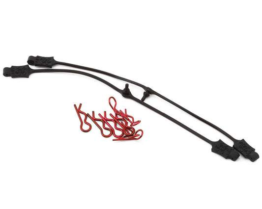 Hot Racing 1/8 & 1/10 Body Clip Retainer Set (Red) (2) (HRABWP123ET02)