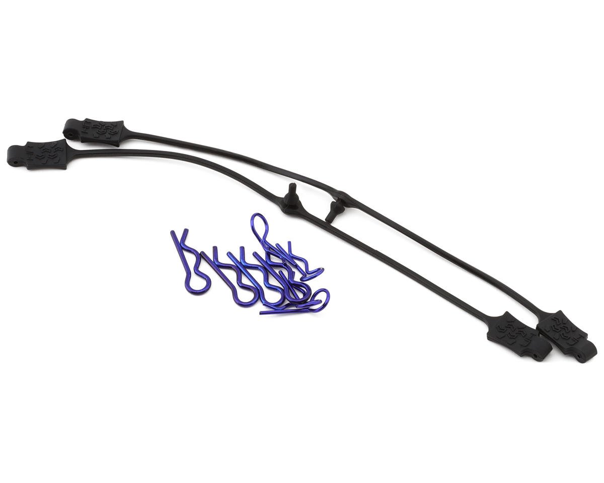 Hot Racing 1/8 & 1/10 Body Clip Retainer Set (Blue) (2) (HRABWP123ET06)