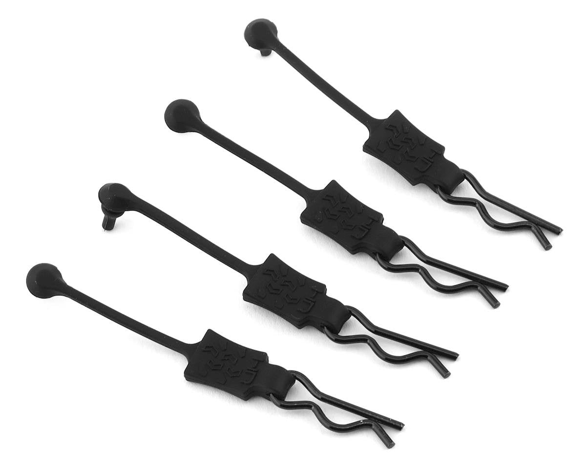 Hot Racing 1/8 Body Clip Retainers (Black) (4) (HRABWP39E01)