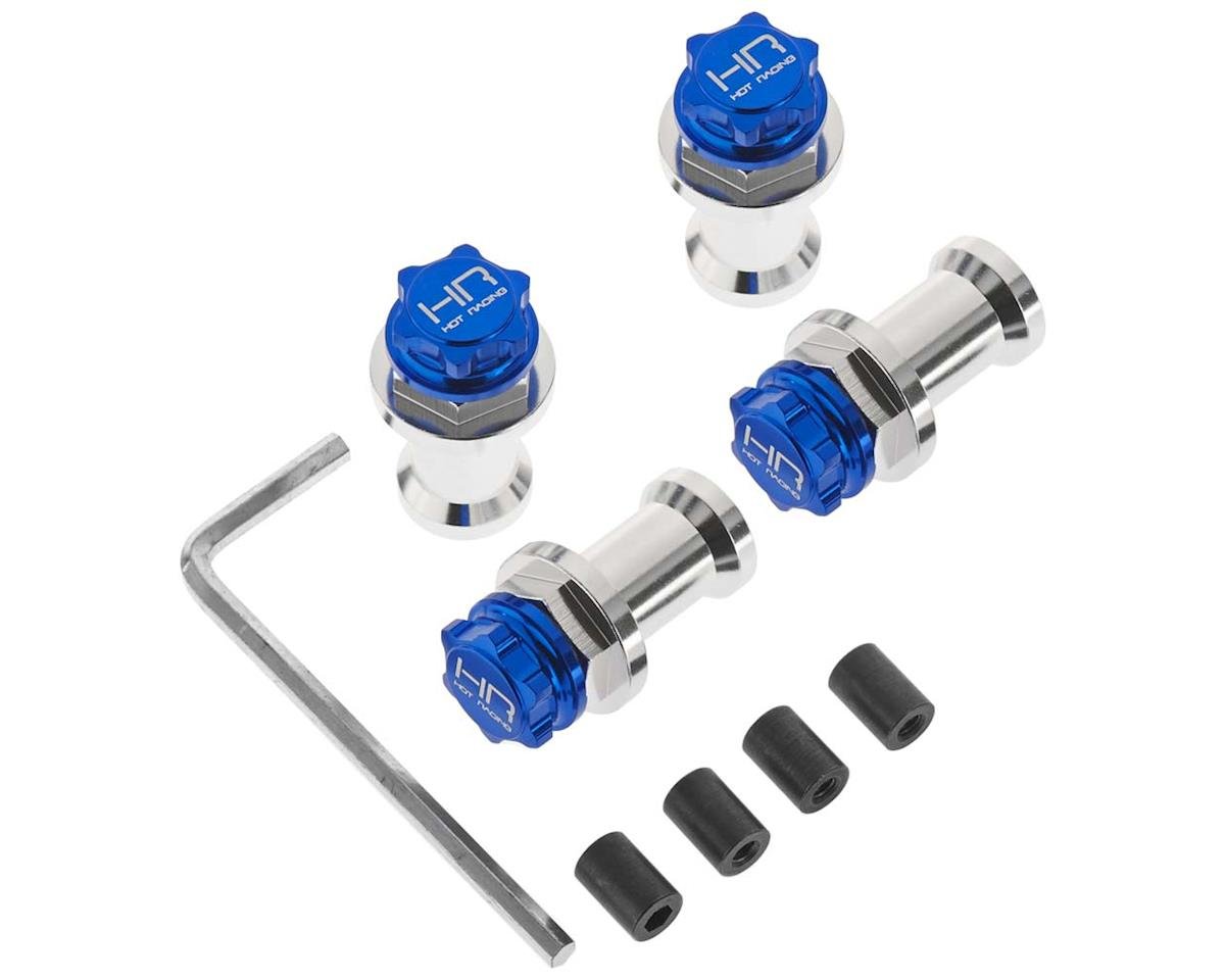 Hot Racing HD Blue 17mm Wheel Adapter w/Serrated Nuts (HRACB107X06)