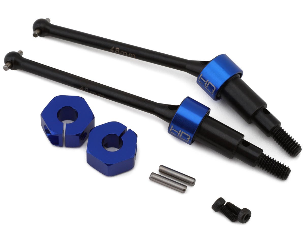 Hot Racing Arrma Grom HD Steel Front Drive Shaft Set (Blue) (2) (48mm) (HRAGRM288XF)